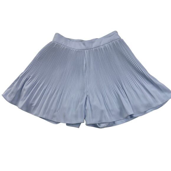 Idem Ditto Pleated Flowy Wide Leg Feminine Shorts Sky Blue Fully Lined Size S - Picture 1 of 10